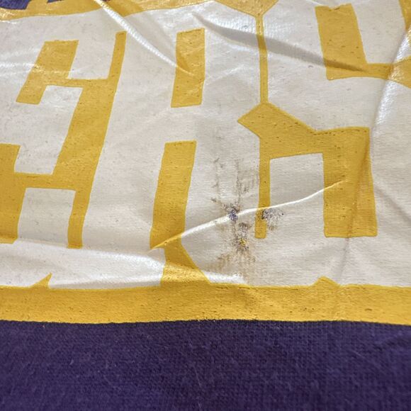 Vintage Y2K UNI Northern Iowa Panthers Purple Graphic Logo Tee Shirt Mens 2XL - Picture 10 of 10